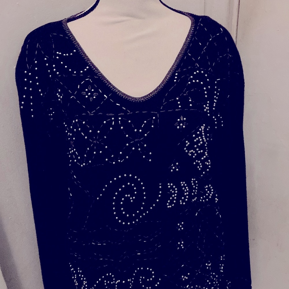Long black sweater
